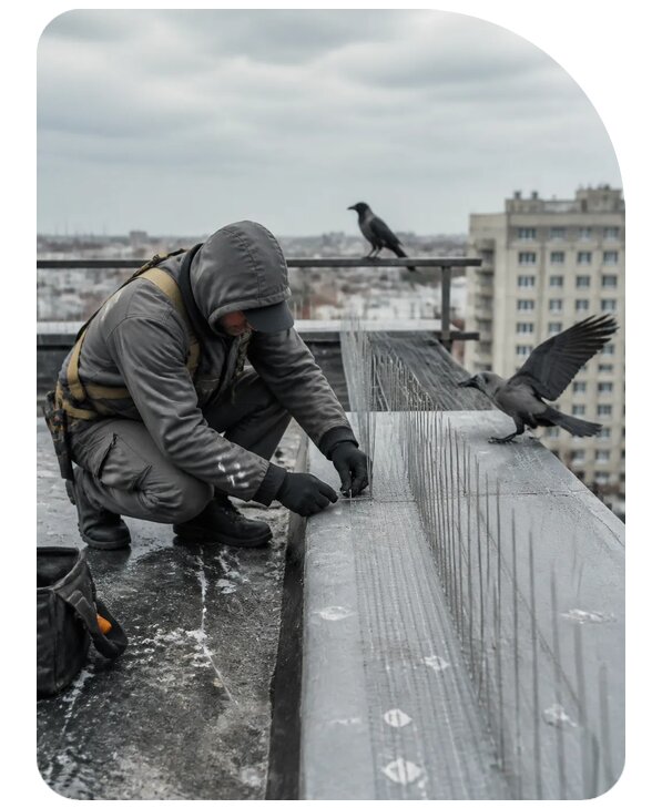 Защита от ворон под ключ в Тутаеве по цене от 5242 р. | Сенат-Ттв